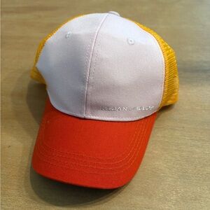 Rodan + Fields Trucker Hat in Orange and Yellow